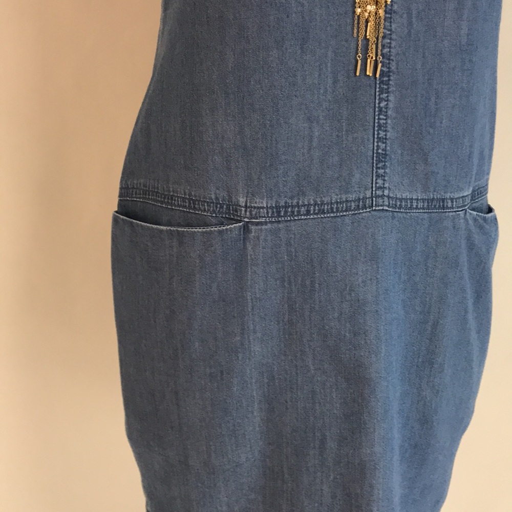 Divided Blue Mini Dress - Picture 4 of 8
